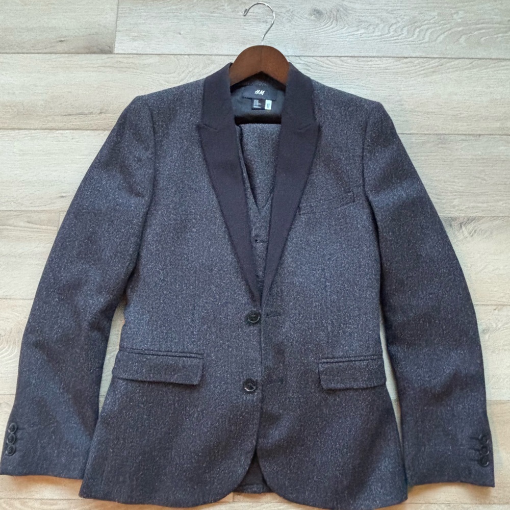 H&M Charcoal Textured Blazer